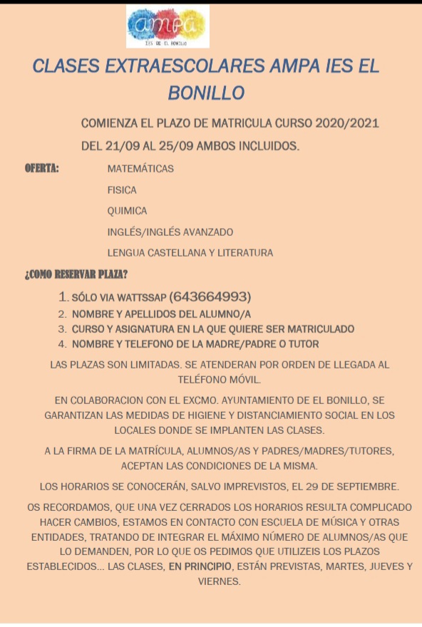 AMPA CLASES 2021