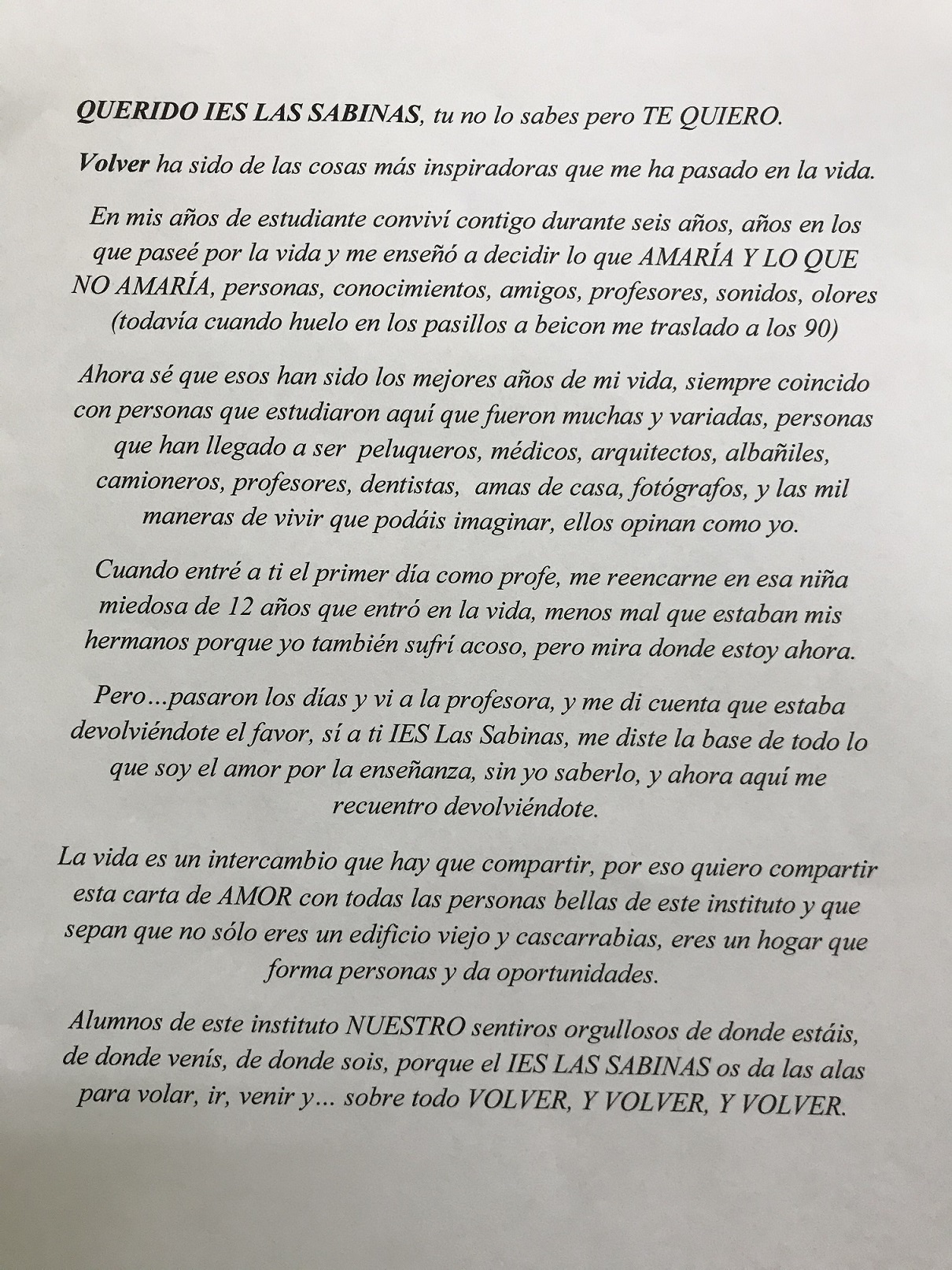 carta amor san valentin 2020
